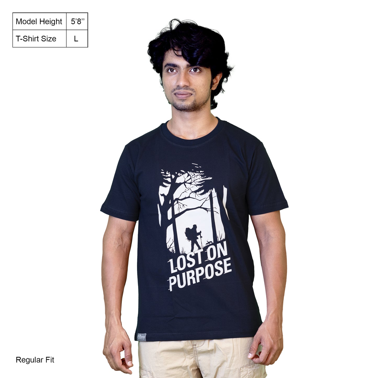 Lost On Purpose - Blue Tshirt - Adventure Tshirt - Fitrangi
