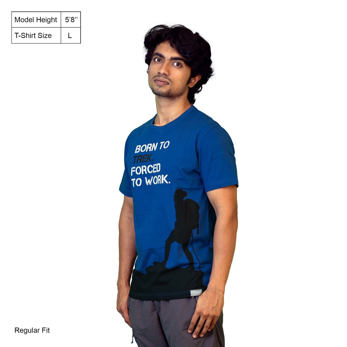 Born To Trek Forced To Work - Adventure Tshirt - Fitrangi Tshirts