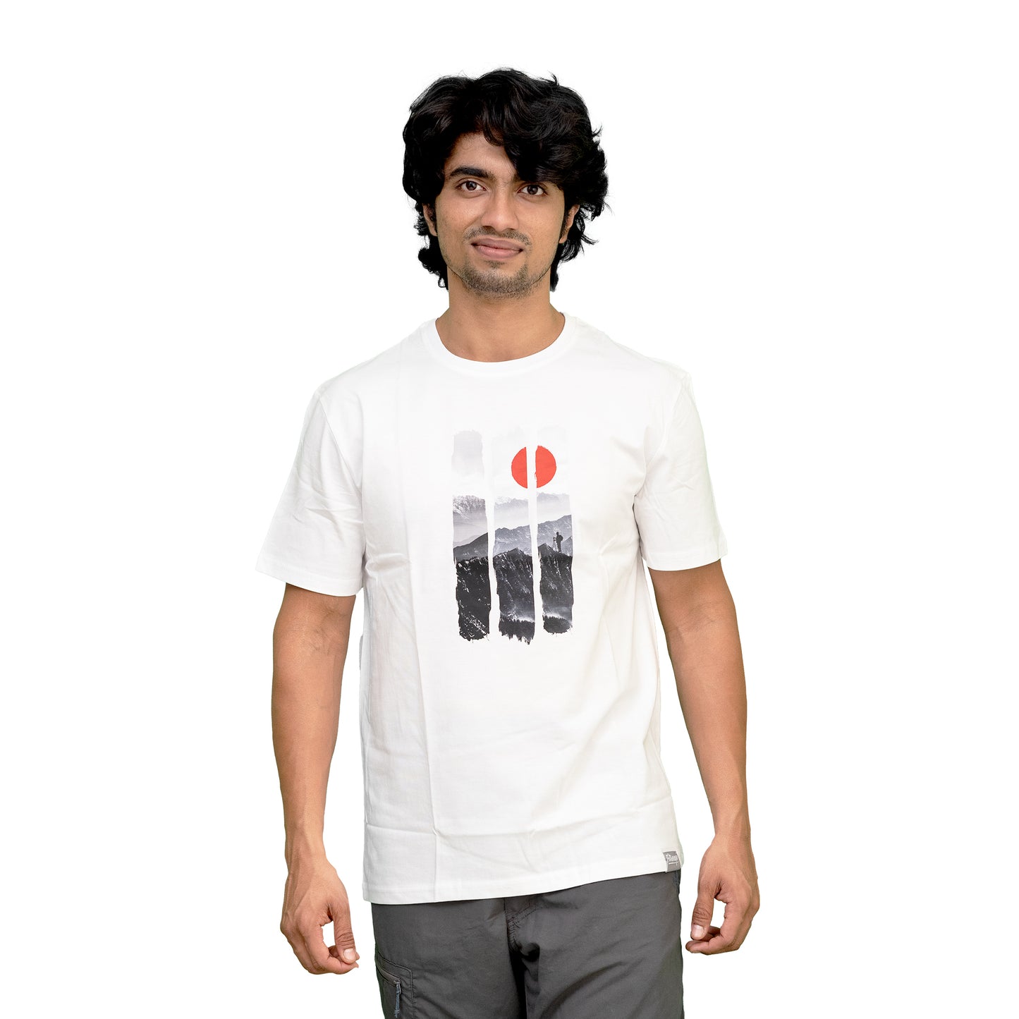 Fitrangi White Mountain Sunrise Tshirt | Adventure Tshirt | Round Neck T Shirt | Unisex Tshirt