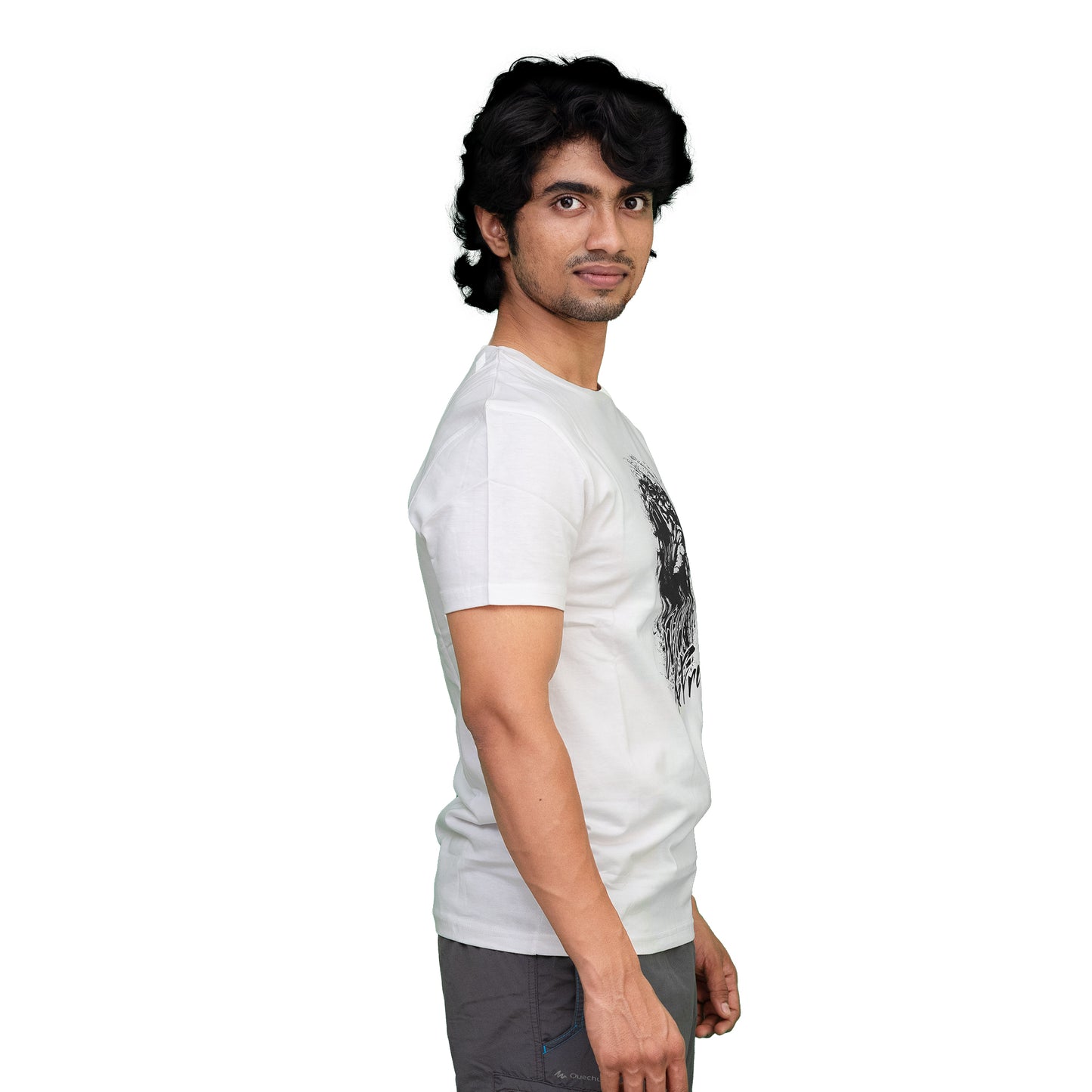 Fitrangi White Wilderness Tshirt | Adventure Tshirt | Wild & Free | Half Sleeve T-Shirt | Cotton T-Shirt